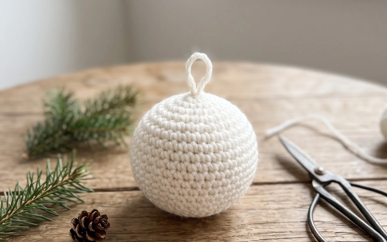 Crochet Ball Christmas Ornament